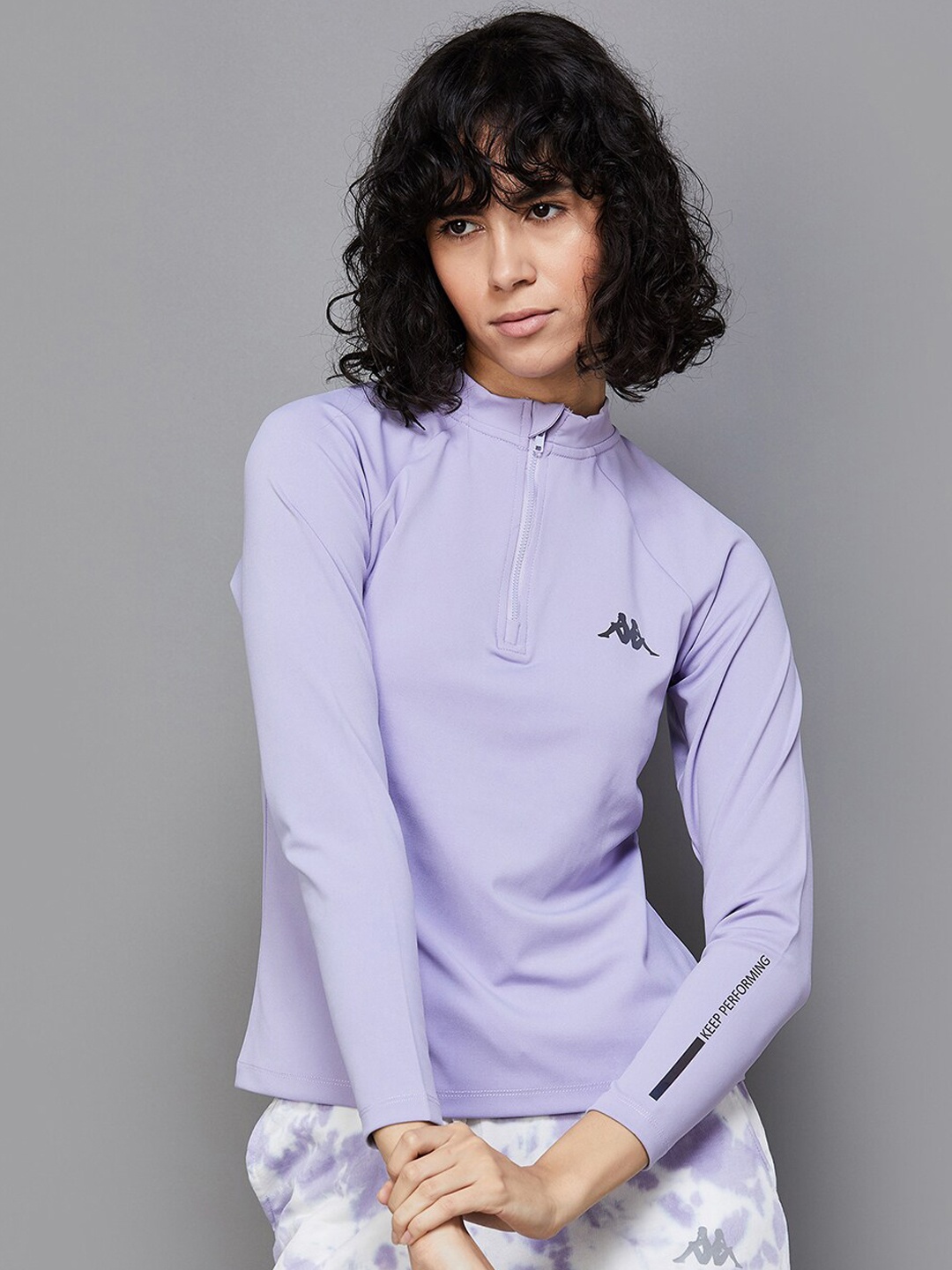 

Kappa High Neck Raglan Sleeve Tshirt, Purple