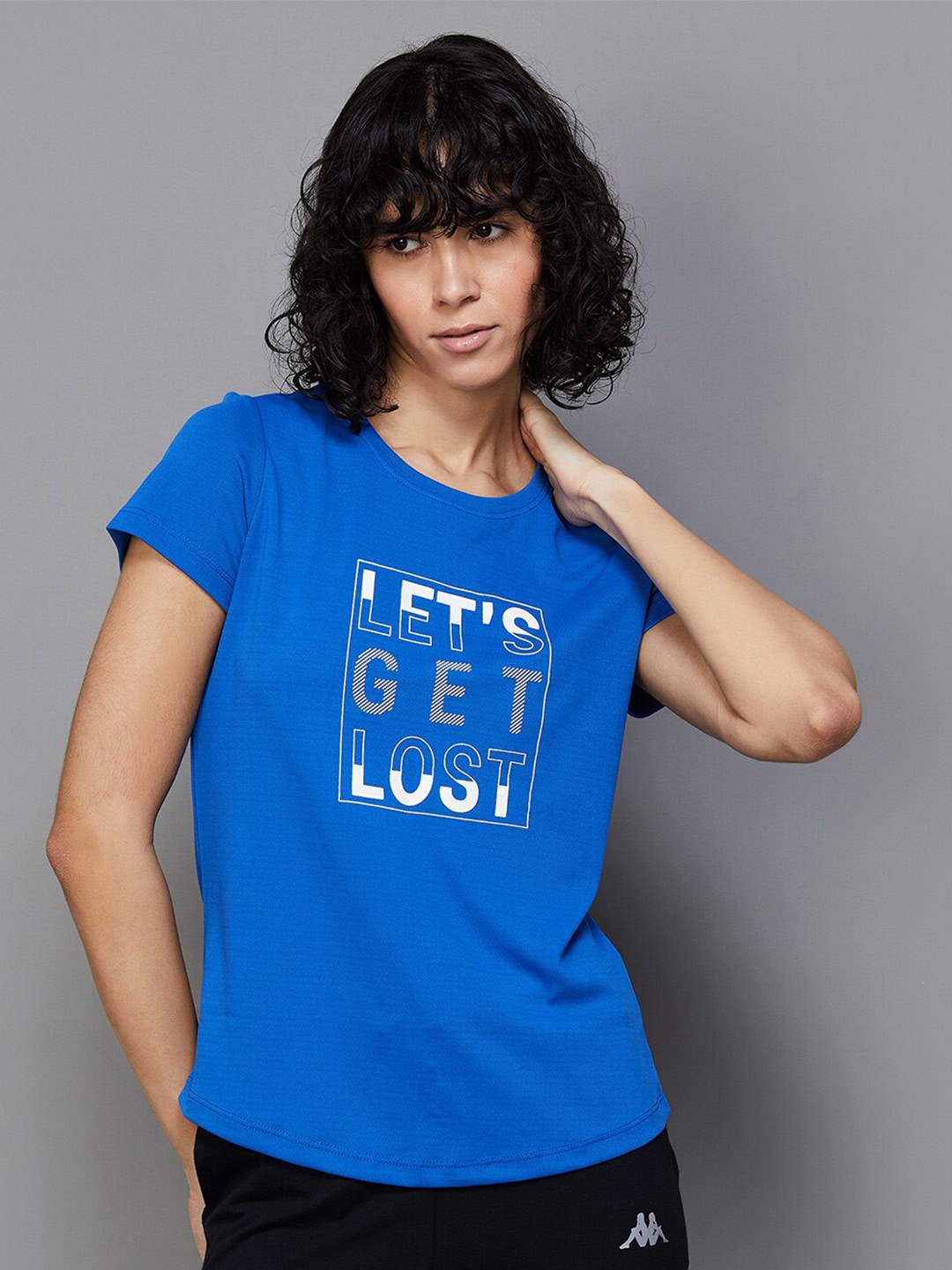 

Kappa Typography Printed Round Neck T-shirt, Blue