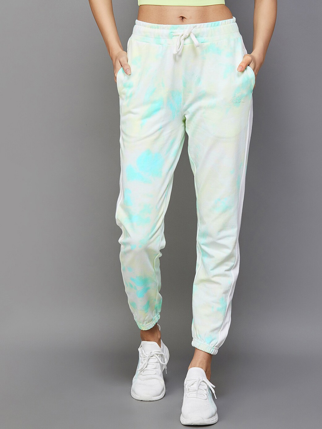 

Kappa Women Tie & Dyed Cotton Joggers, Blue