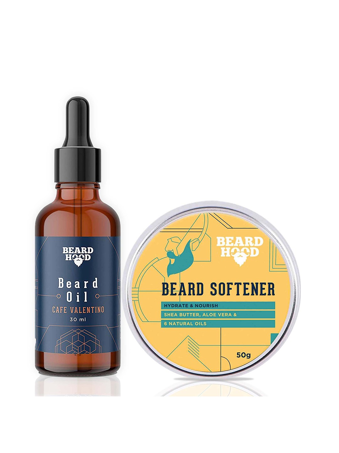 

Beardhood Set of Cafe Valentino Beard Oil 30 ml + Hydrate & Nourish Beard Softener 50 g, Brown