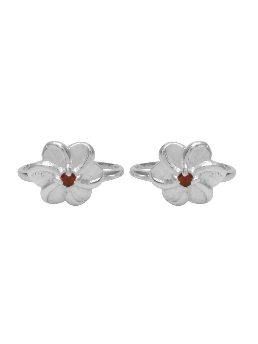 

Abhooshan 92.5 Sterling Silver CZ-Studded Adjustable Toe Rings