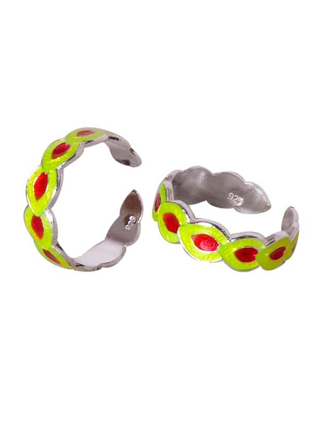 

Abhooshan Set Of 2 92.5 Sterling Silver Adjustable Toe Rings
