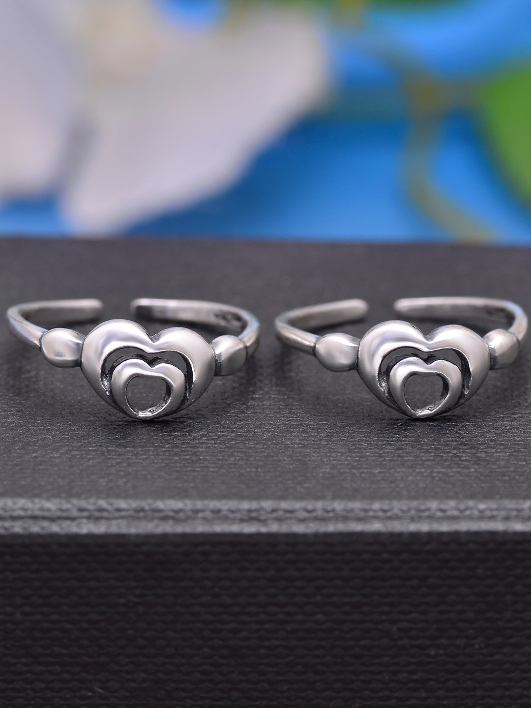 

Abhooshan Set Of 2 92.5 Sterling Silver Adjustable Toe Rings