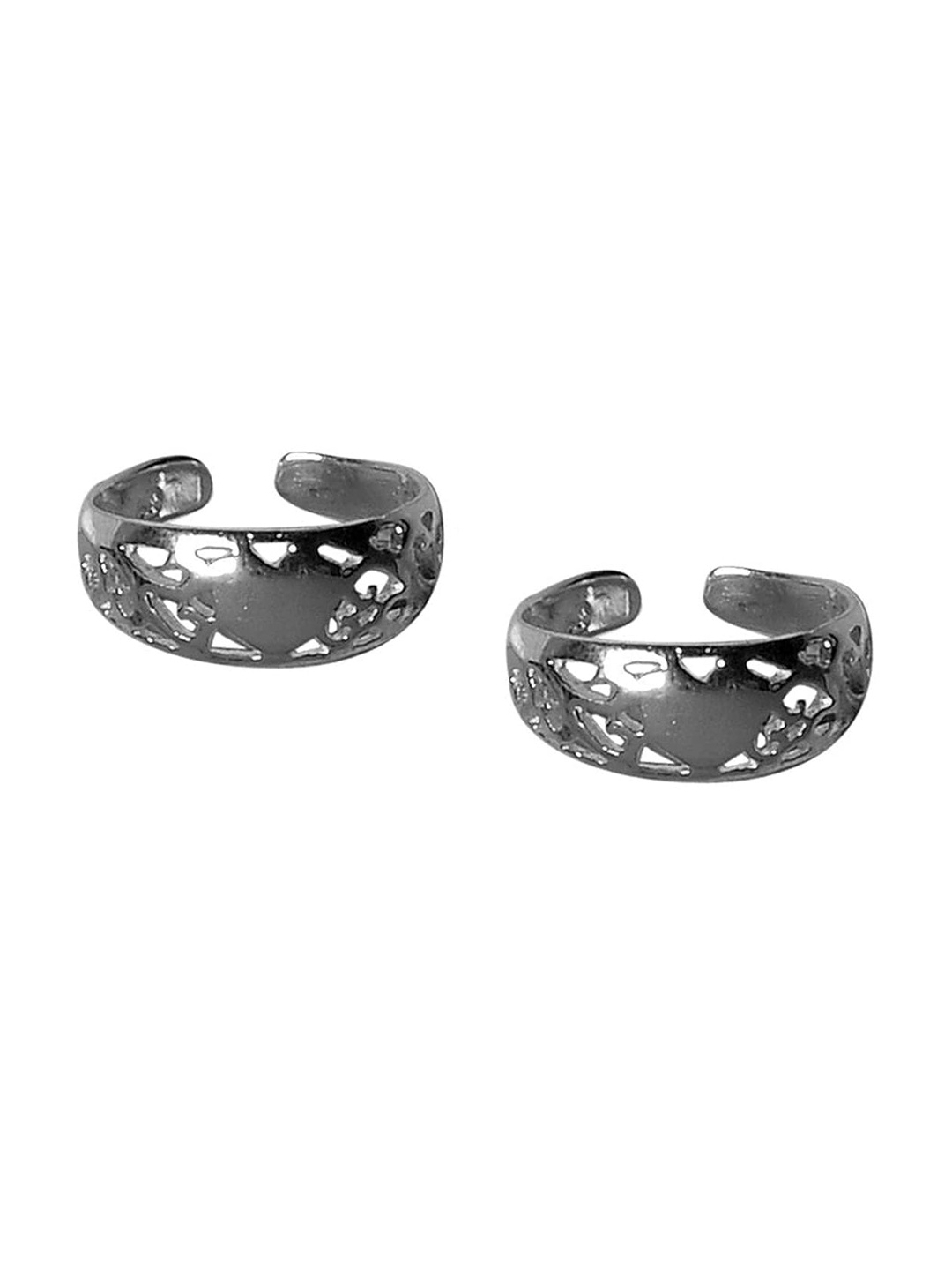 

Abhooshan Set Of 2 92.5 Sterling Silver Adjustable Toe Rings