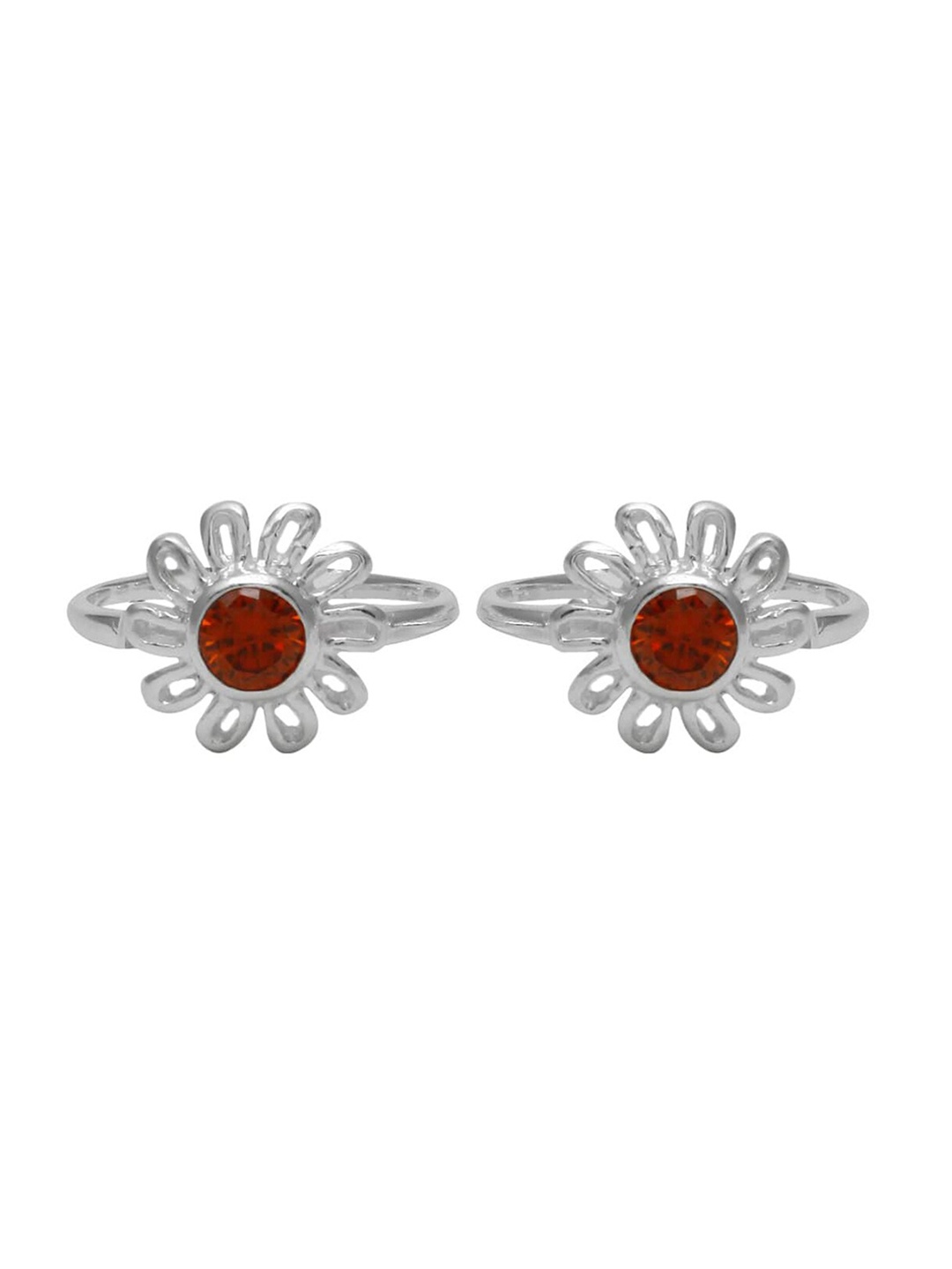 

Abhooshan Set Of 2 92.5 Sterling Silver Adjustable Toe Rings