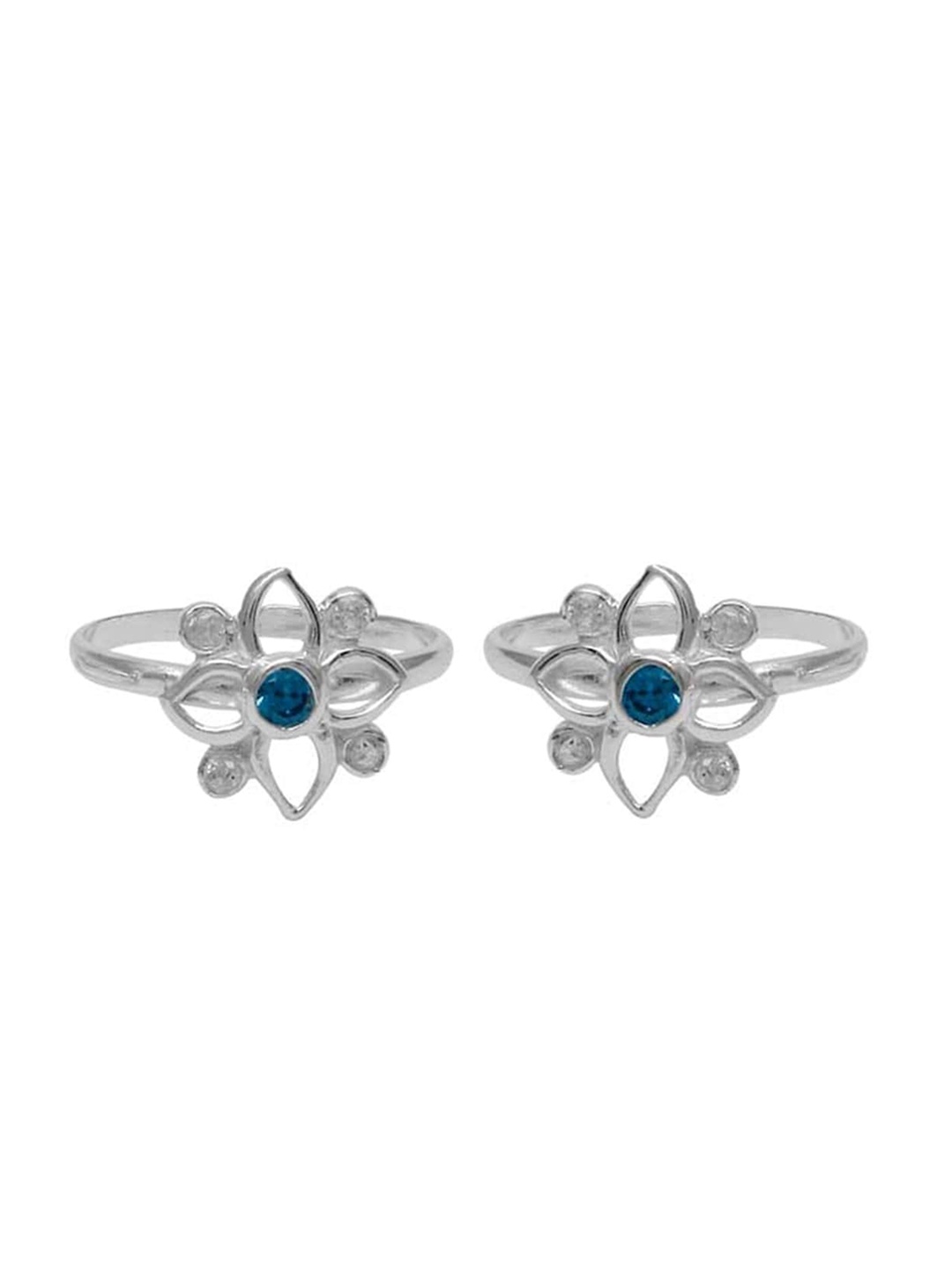 

Abhooshan Set Of 2 92.5 Sterling Silver Adjustable Toe Rings