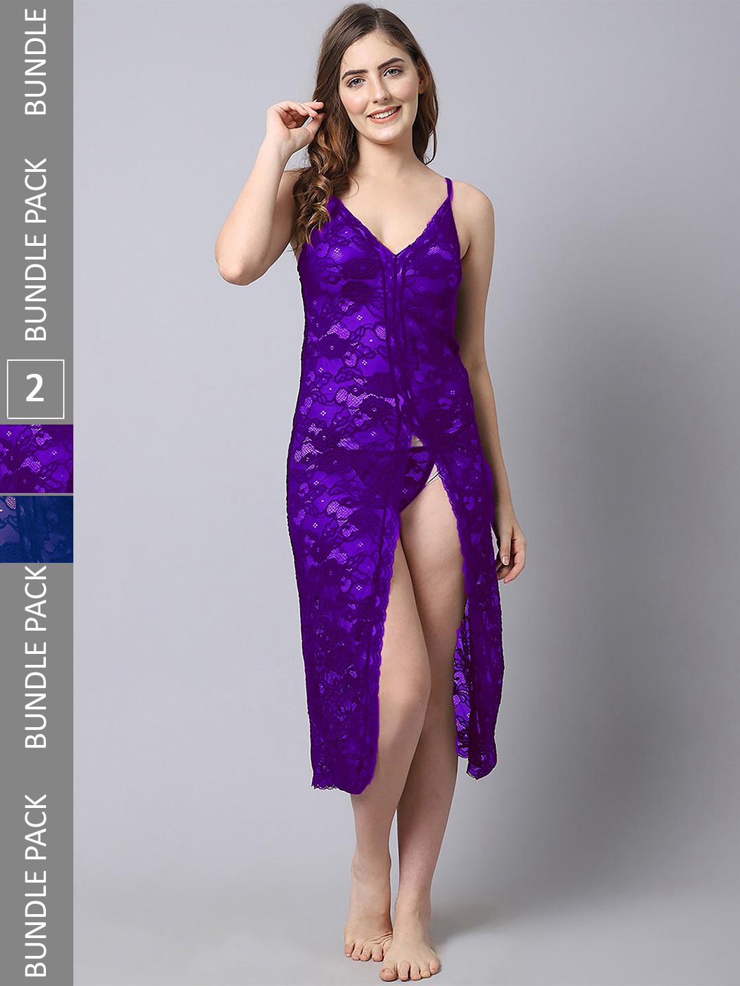 PIBU Blue & Purple Net Baby Doll