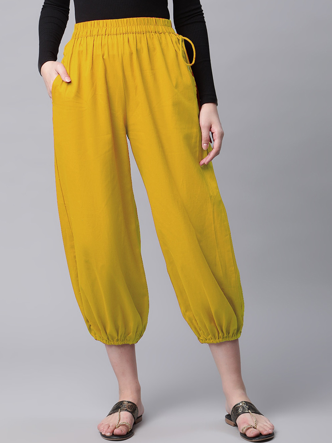 

Molcha Pure Cotton Loose-Fit Salwar, Yellow