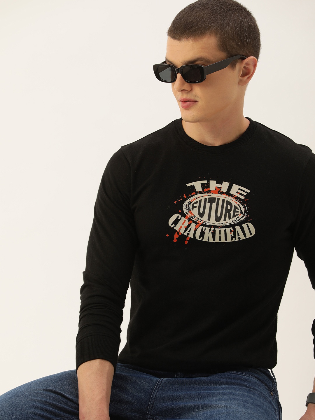 

Kook N Keech Men Typography Printed Sweatshirt, Black