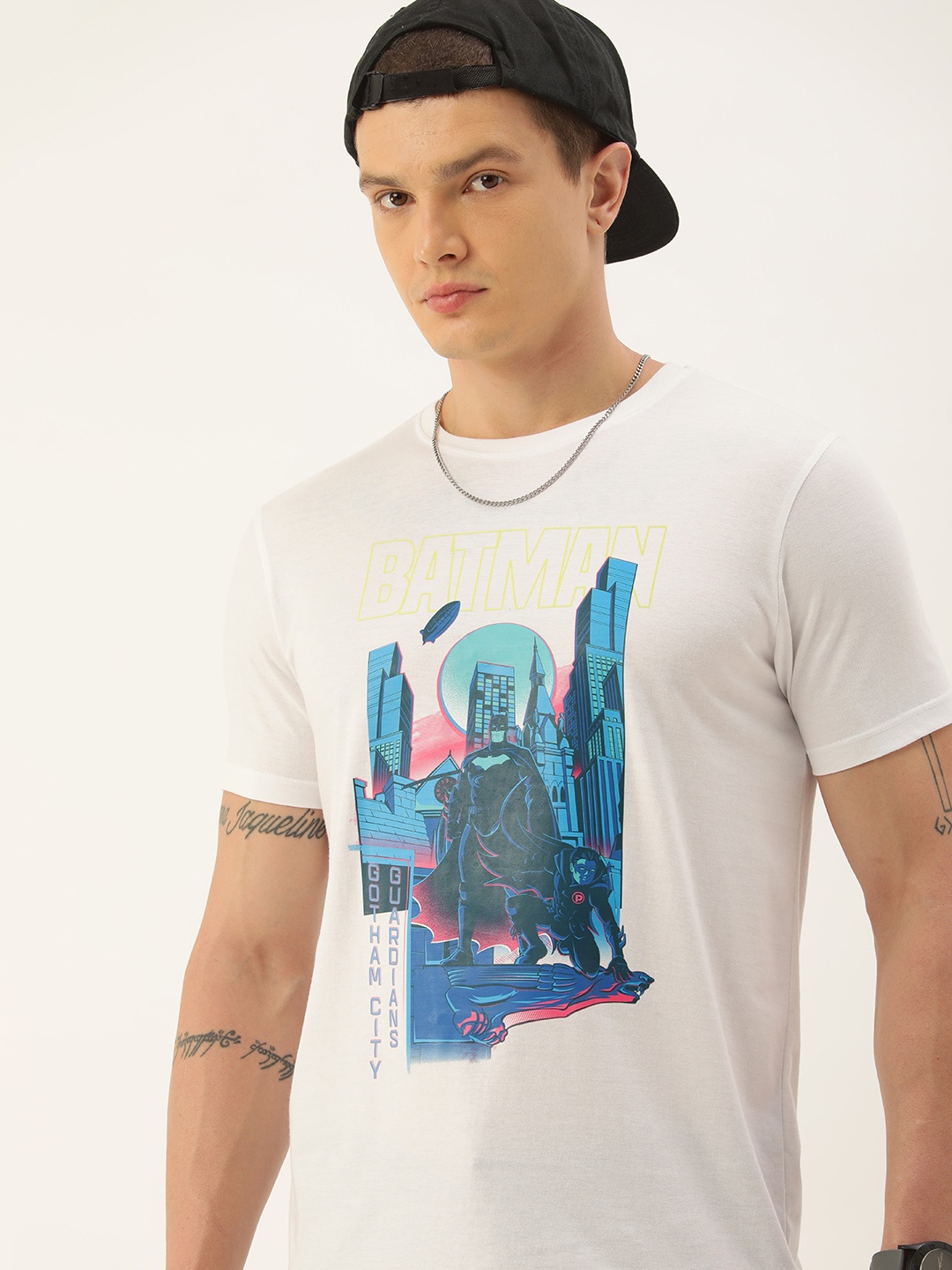 

Kook N Keech Marvel Men Batman Printed T-shirt, White
