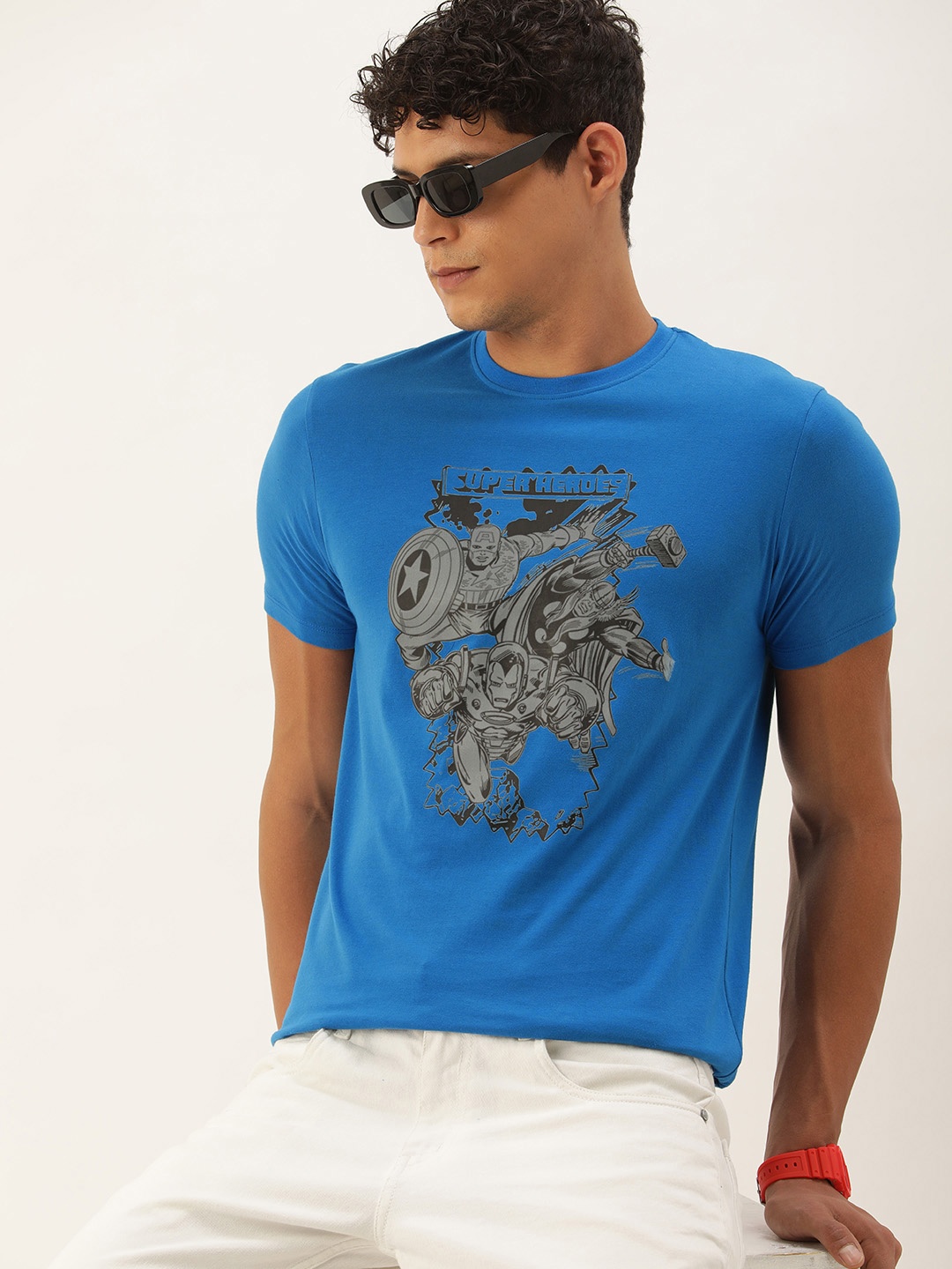 

Kook N Keech Marvel Men Avengers Printed T-shirt, Blue