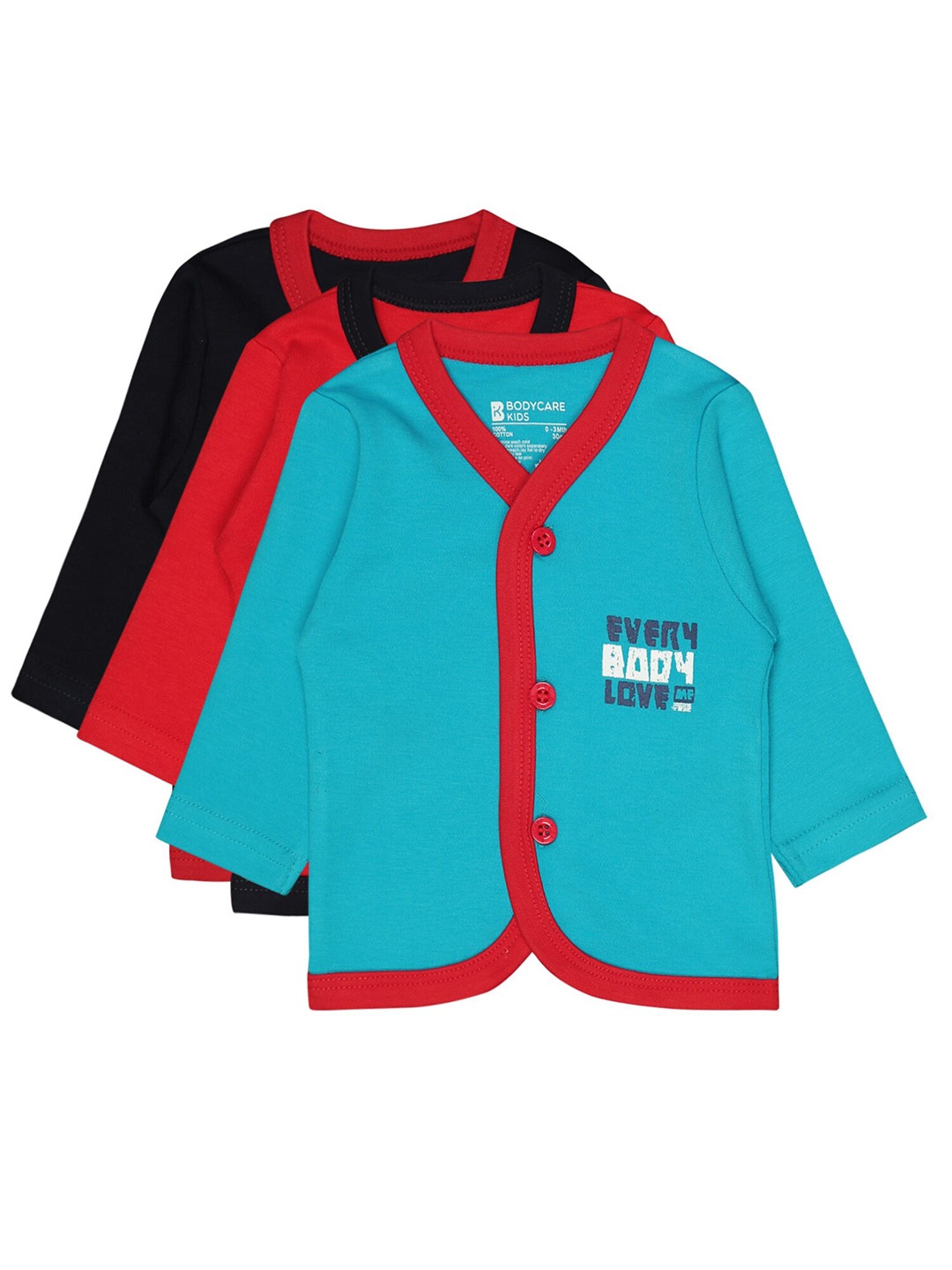 

Bodycare Kids Pack Of 3 V-Neck Assorted Cotton Jhabla