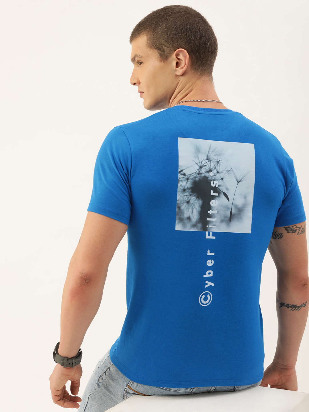 

Kook N Keech Men Graphic Printed Pure Cotton T-shirt, Blue
