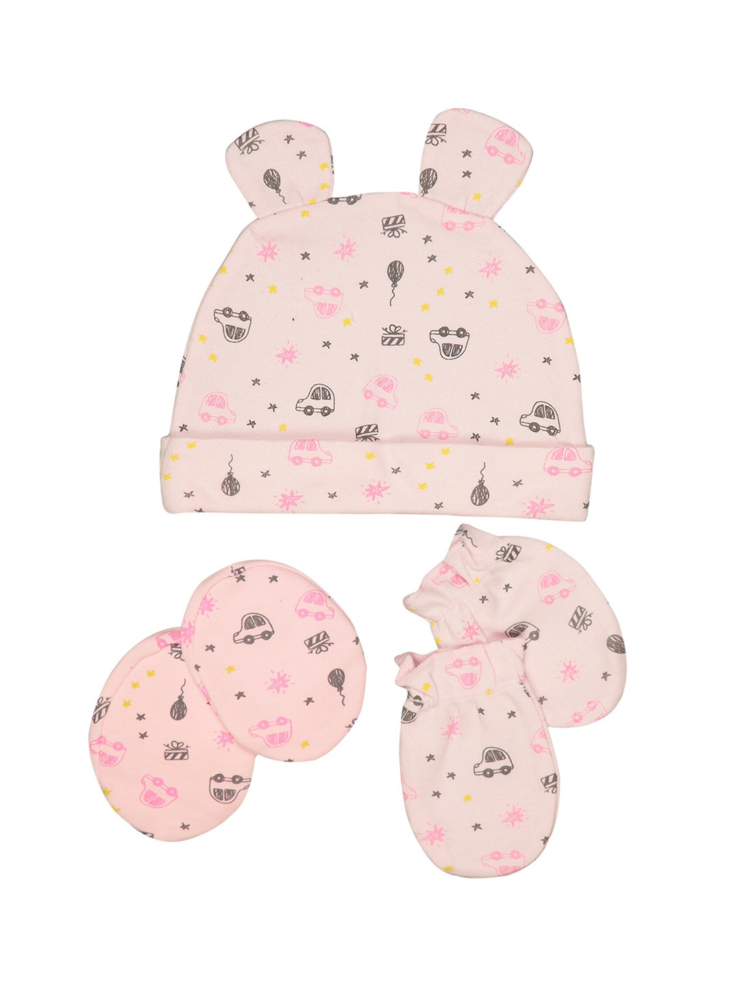 

Bodycare Infants Pack Of 3 Printed Baby Apparel Gift Set, Pink