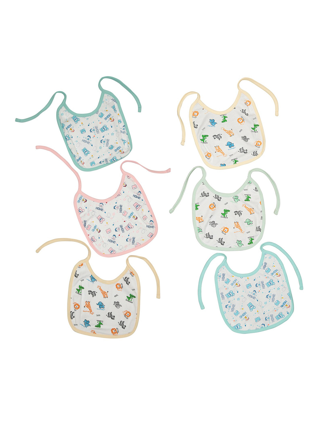 

Bodycare Infants 6-Pcs Printed Bibs, White