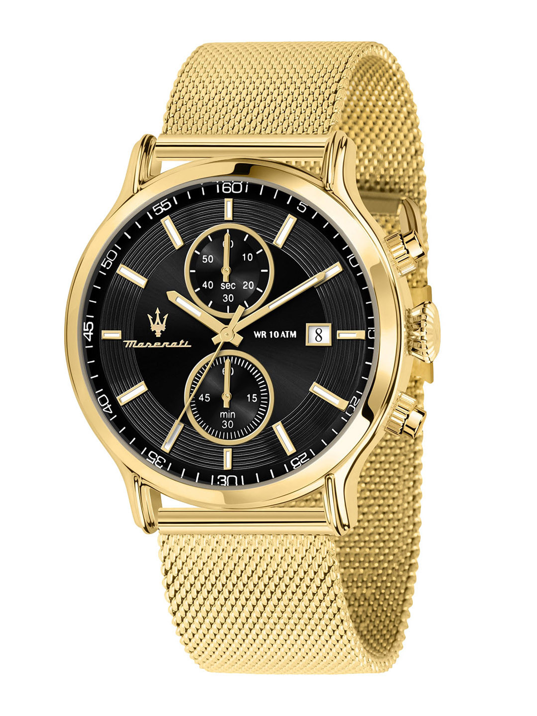 

Maserati Men Embellished Stainless Steel Bracelet Style Straps Analogue Watch R8873618014, Black