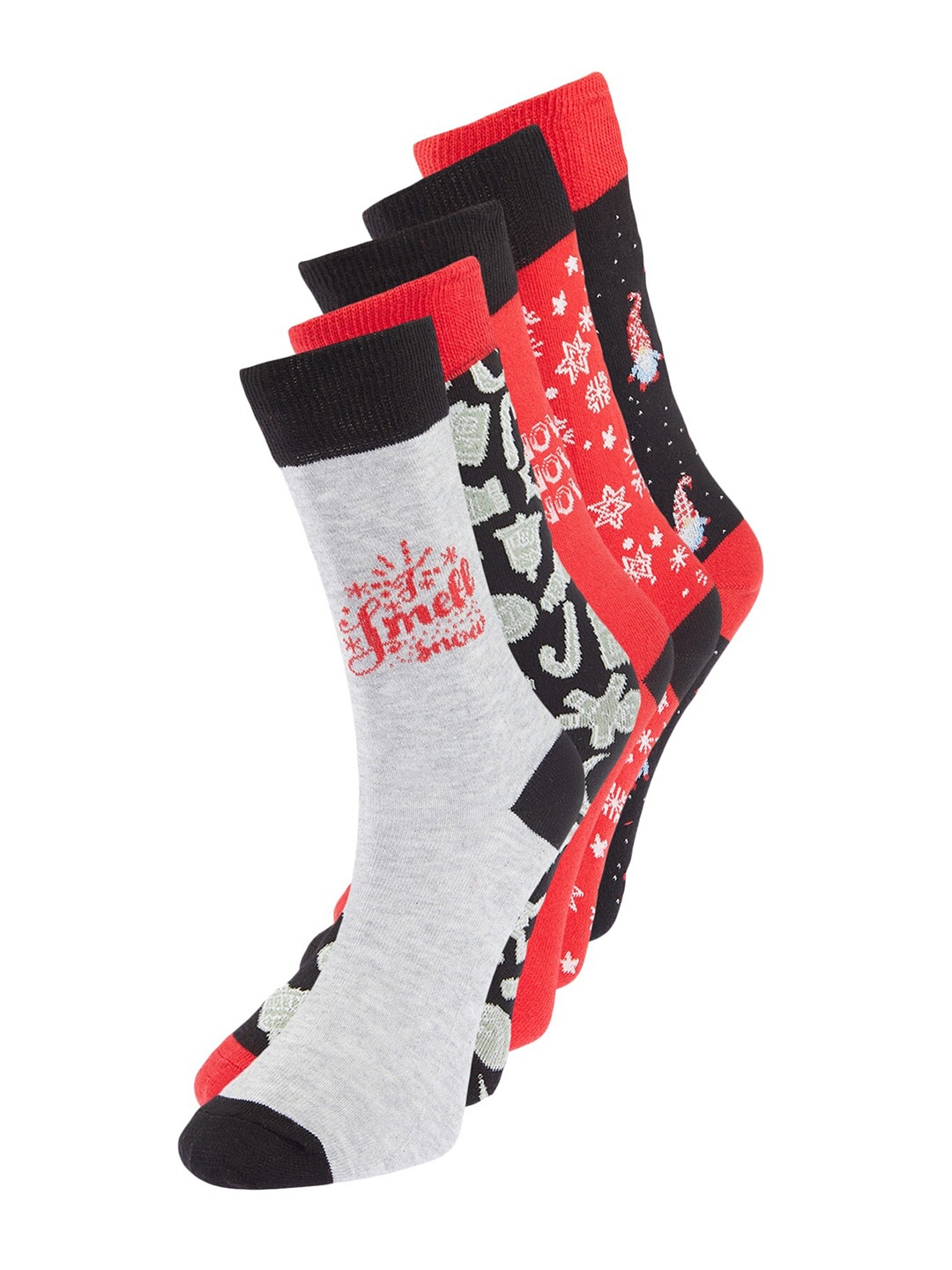 

Trendyol Men Pack Of 5 Calf-Length Socks, Black