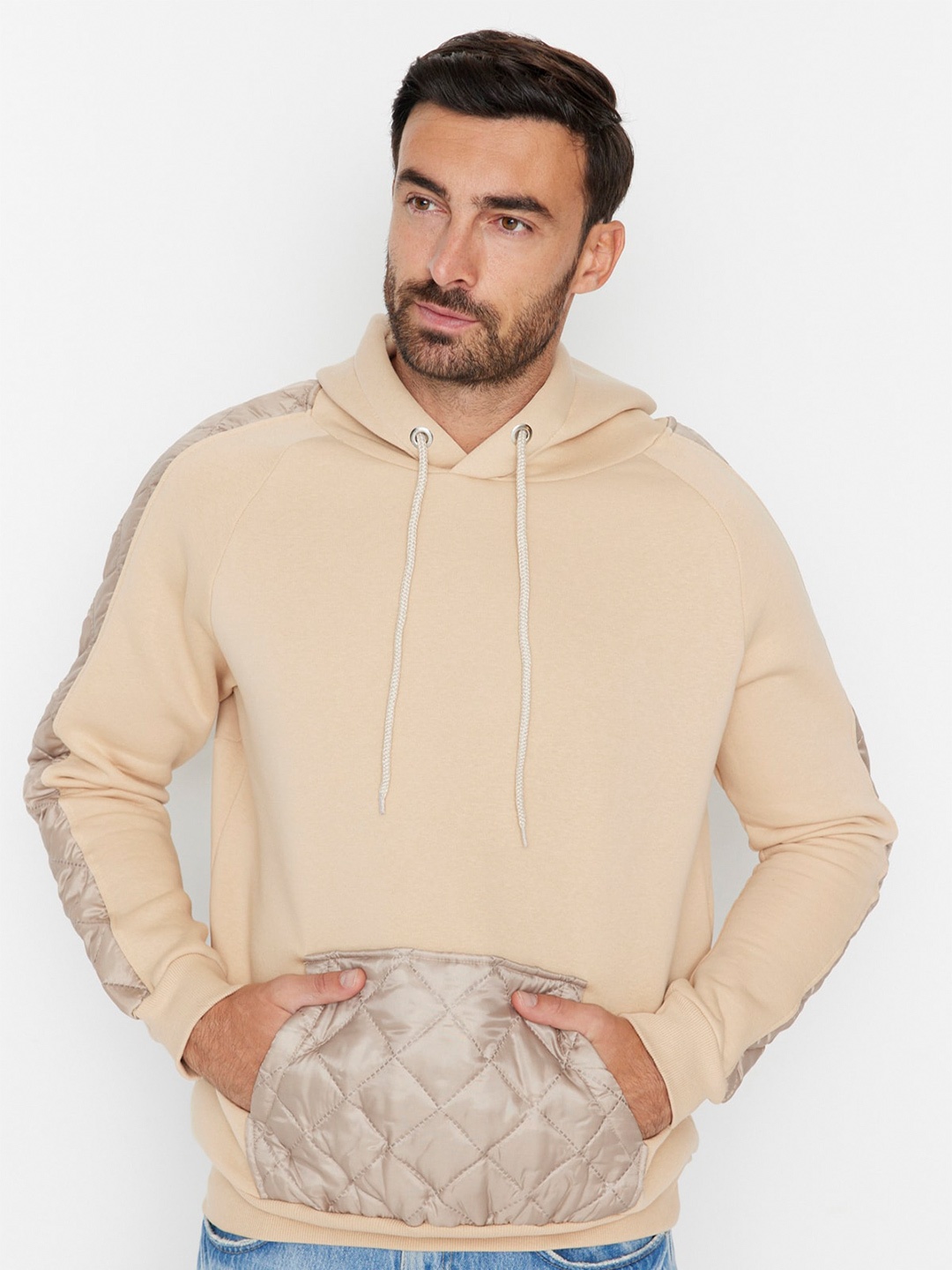 

Trendyol Quilted Hooded Pullover Sweatshirt, Peach