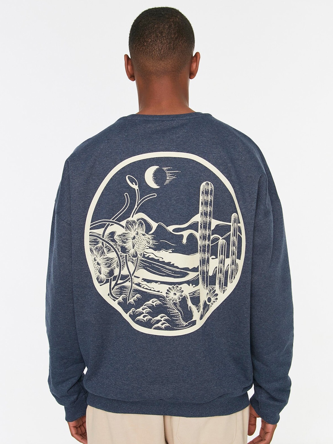 

Trendyol Graphic Printed Pullover Sweatshirt, Blue