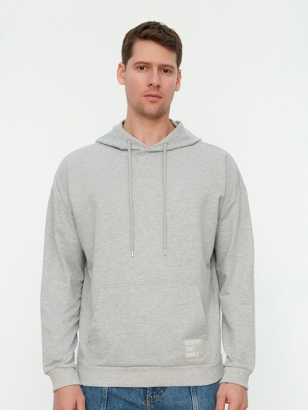 

Trendyol Typography Printed Pullover Sweatshirt, Grey