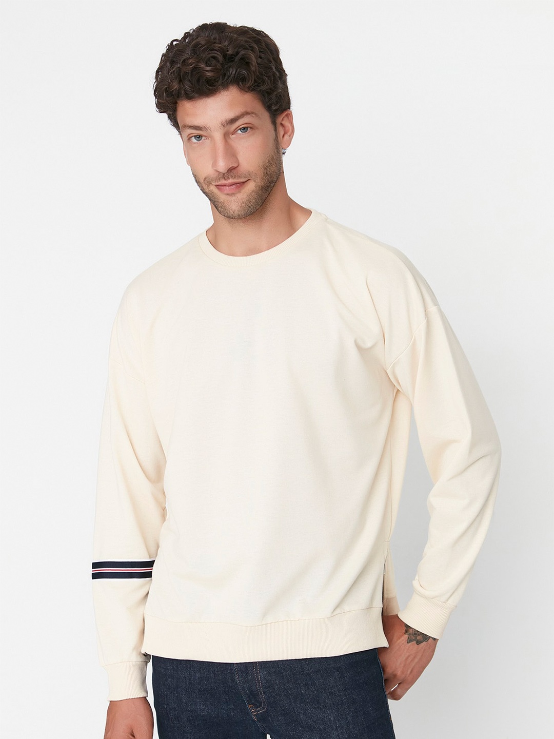 

Trendyol Round Neck Pullover Sweatshirt, Yellow