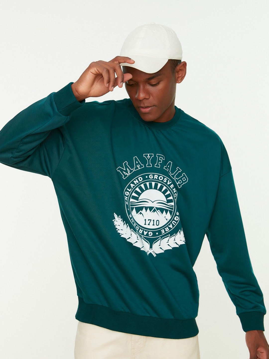 

Trendyol Graphic Printed Pullover Sweatshirt, Green