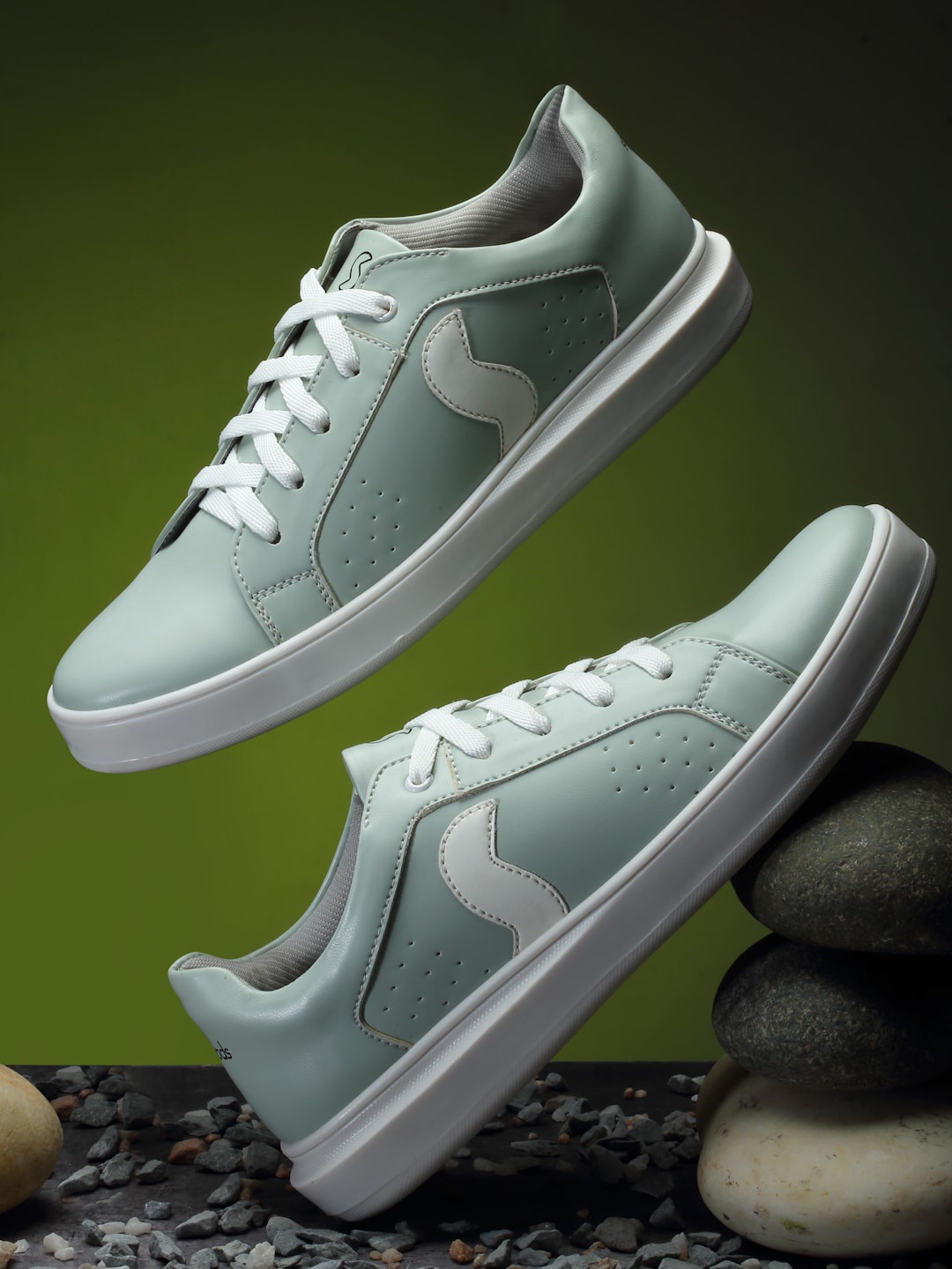 

SOLETHREADS REBEL Women Perforated Memory Foam Sneakers, Sea green