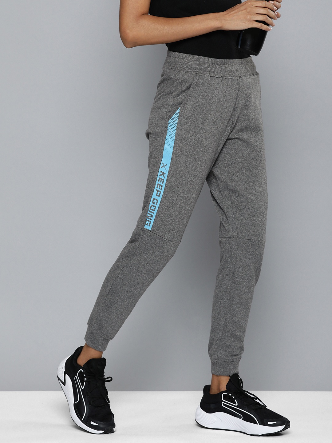 

HRX by Hrithik Roshan Women Typography Regular Fit Joggers, Charcoal