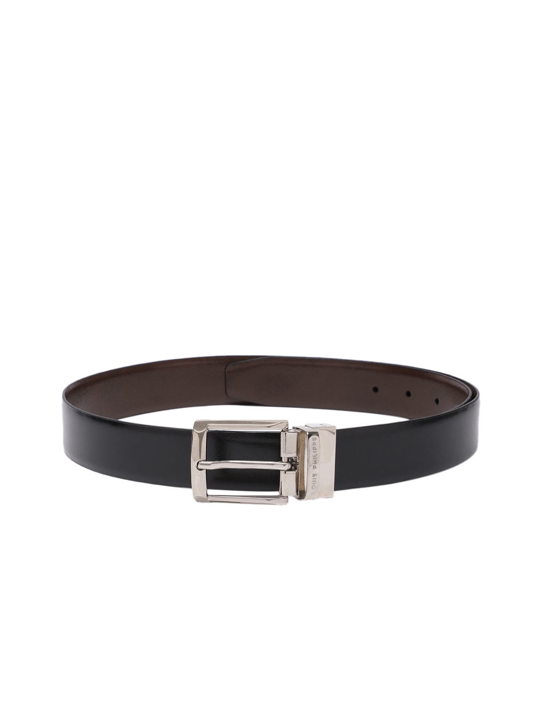 

Louis Philippe Men Leather Belt, Black