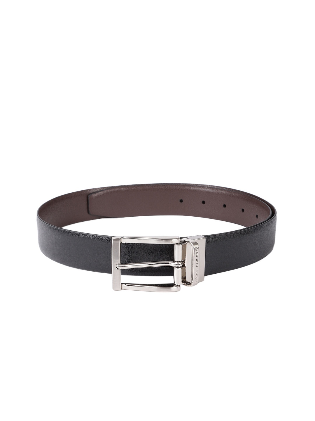 

Louis Philippe Men Reversible Leather Belt, Black