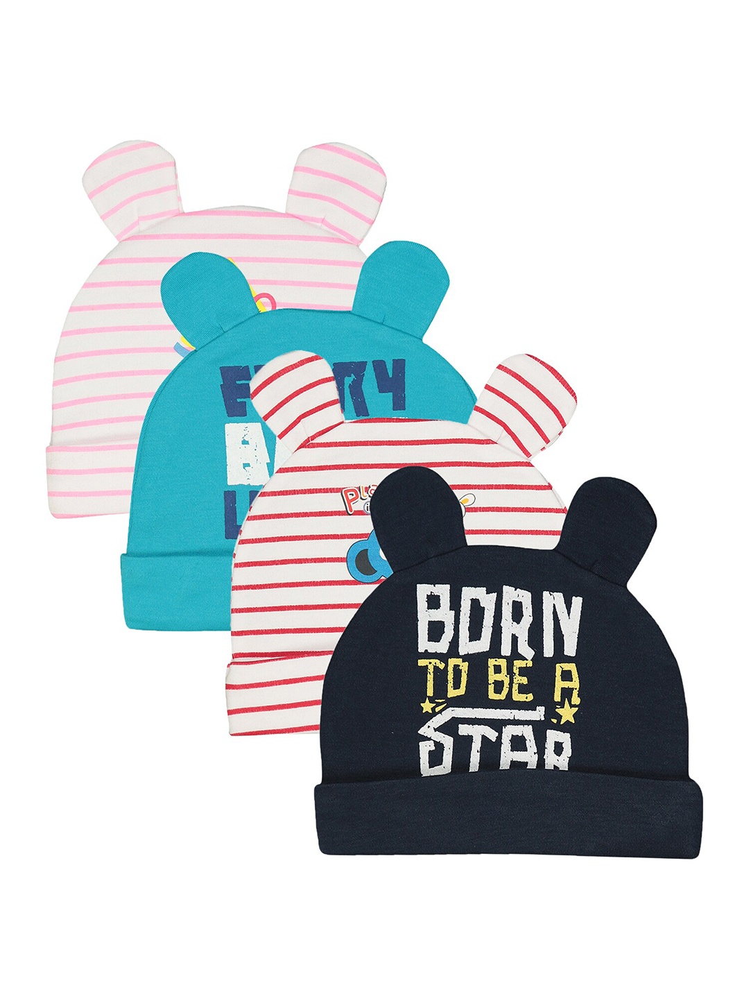 

Bodycare Kids Pack of 4 Assorted Printed Cotton Beanie