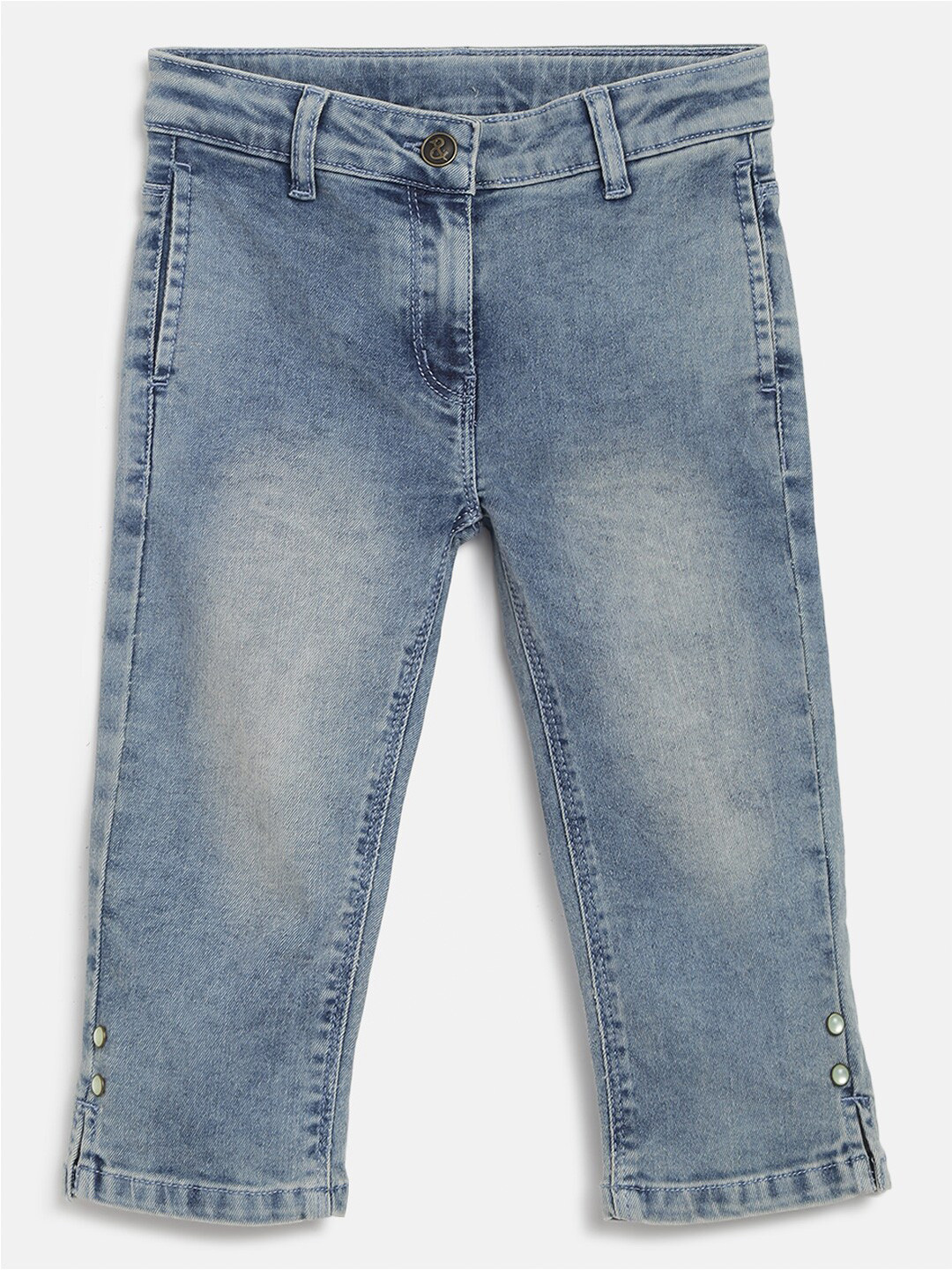 

TALES & STORIES Girls Regular Fit Light Fade Stretchable Jeans, Blue