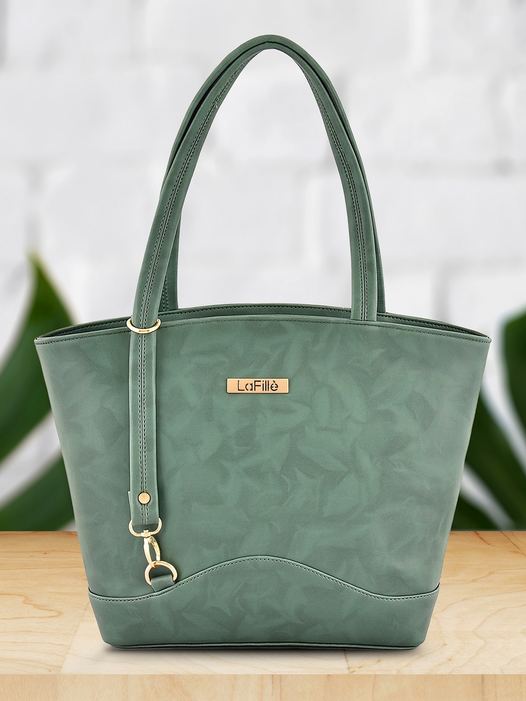 

LaFille Printed Structured Shoulder Bag, Green