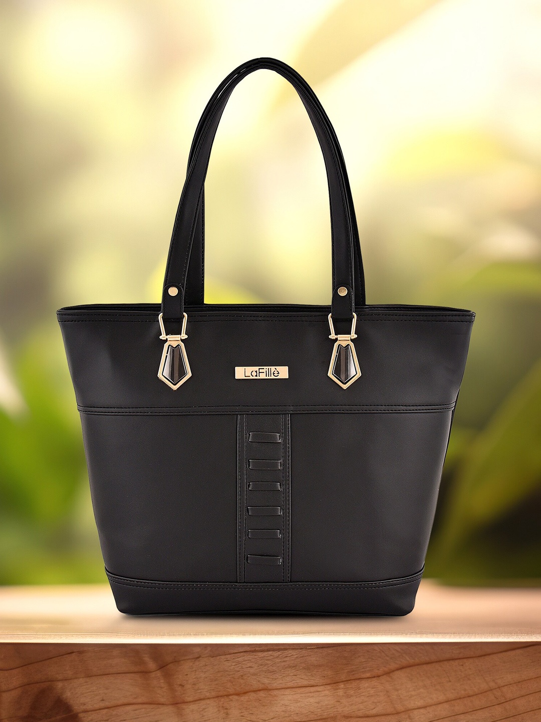 

LaFille Structured Shoulder Bag, Black