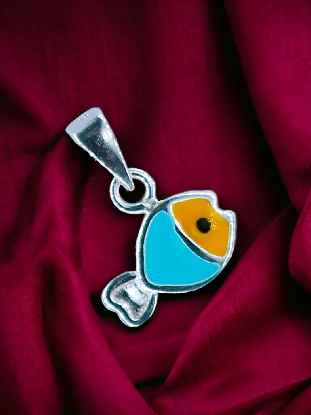 

Taraash Girls 925 Sterling Silver Enamel Fish-Shaped Pendant