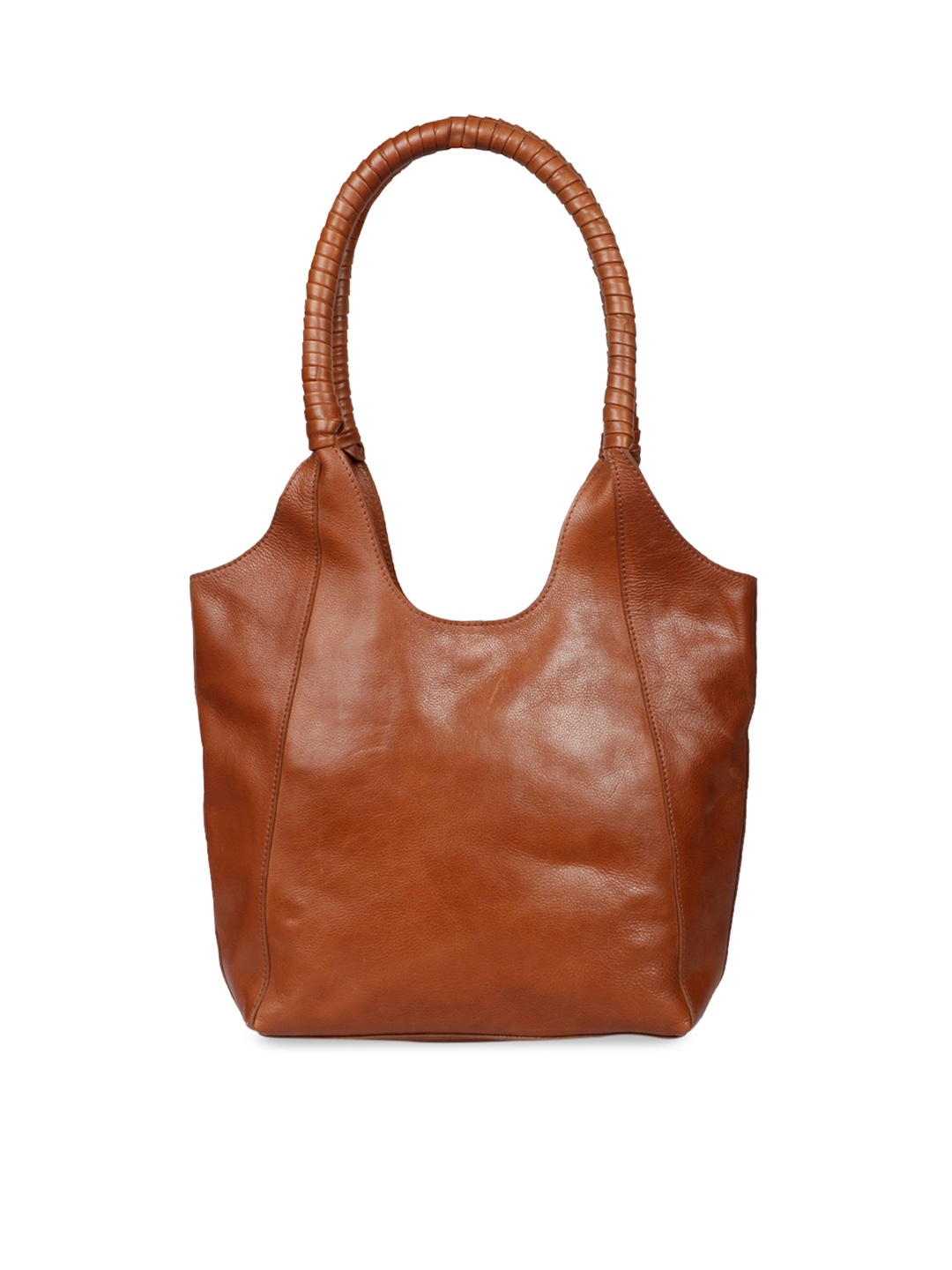 

Saint G Leather Structured Shoulder Bag, Tan
