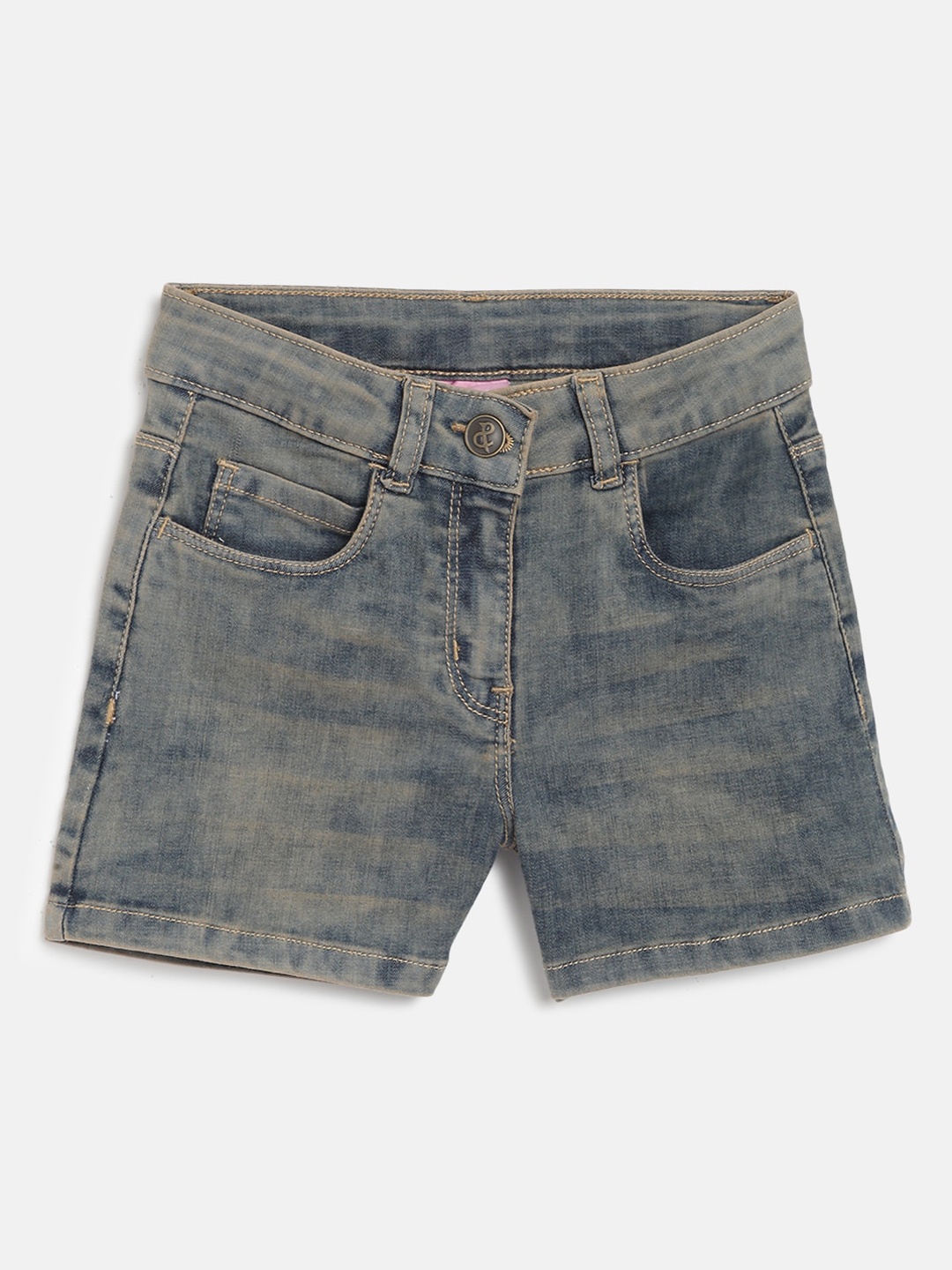 

TALES & STORIES Girls Mid-Rise Denim Shorts, Blue