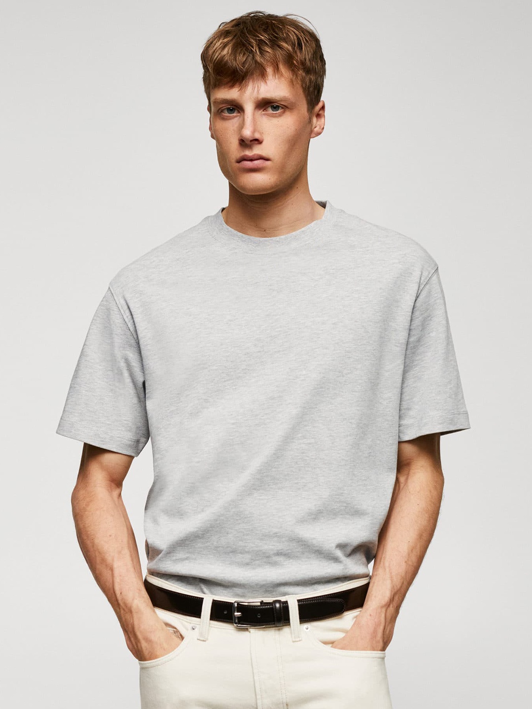 

MANGO MAN Regular Fit T-shirt, Grey