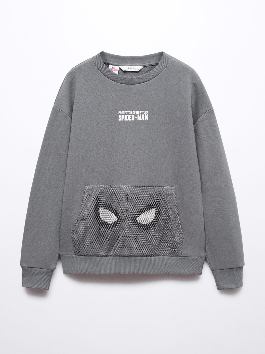 

Mango Kids Boys Pure Cotton Superman Printed Sweatshirt, Grey