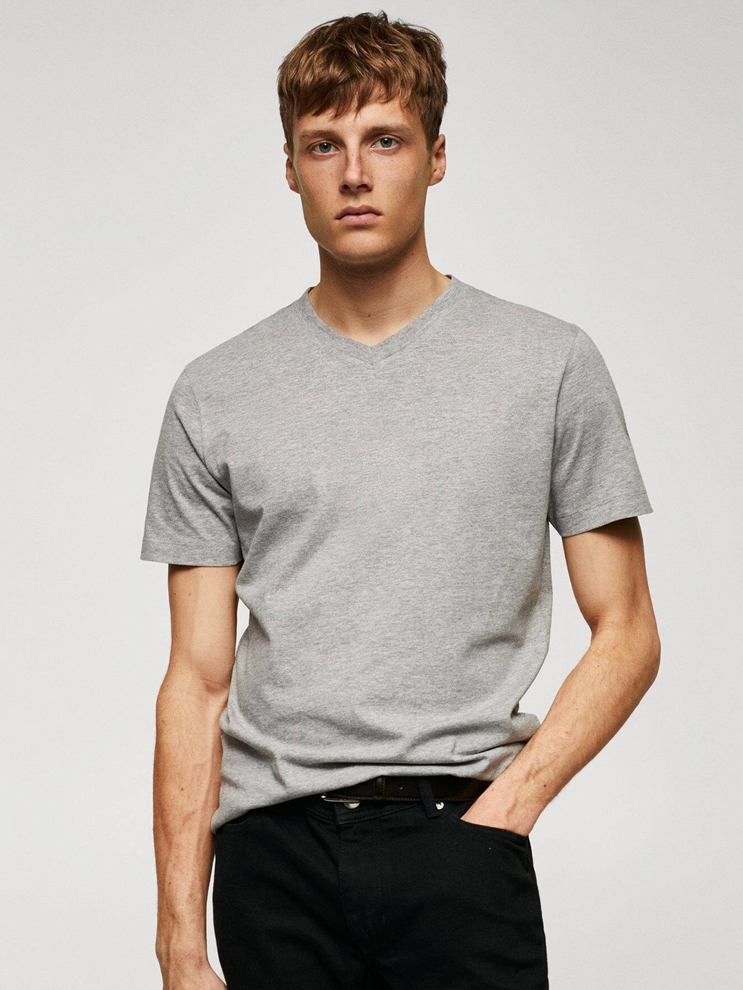 

MANGO MAN Regular Fit T-shirt, Grey