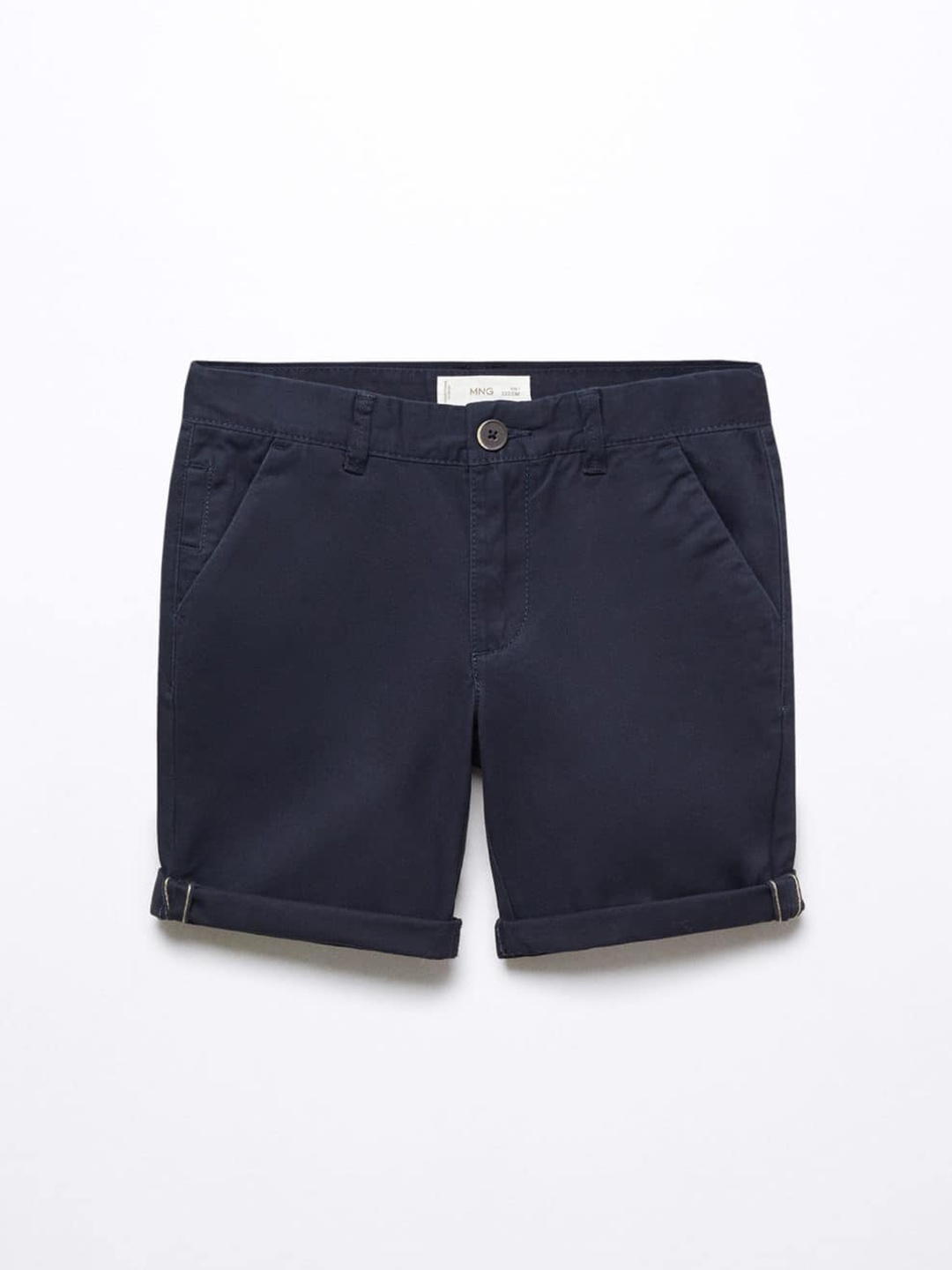 

Mango Kids Boys Mid-Rise Regular Fit Bermuda Shorts, Navy blue