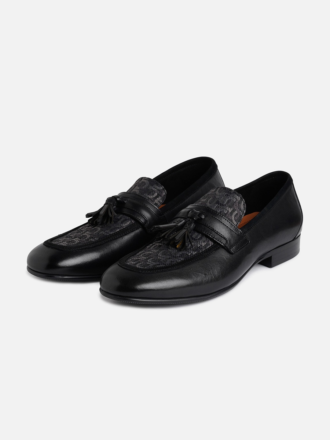 

ALDO Men Printed Leather Tassel Loafers, Black