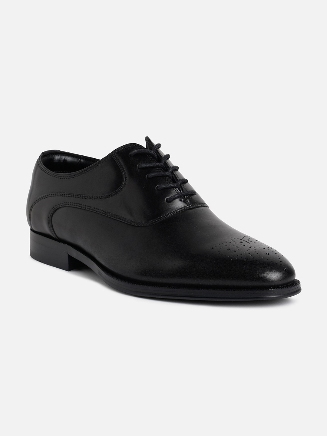 

ALDO Men Perforated Leather Oxfords, Black