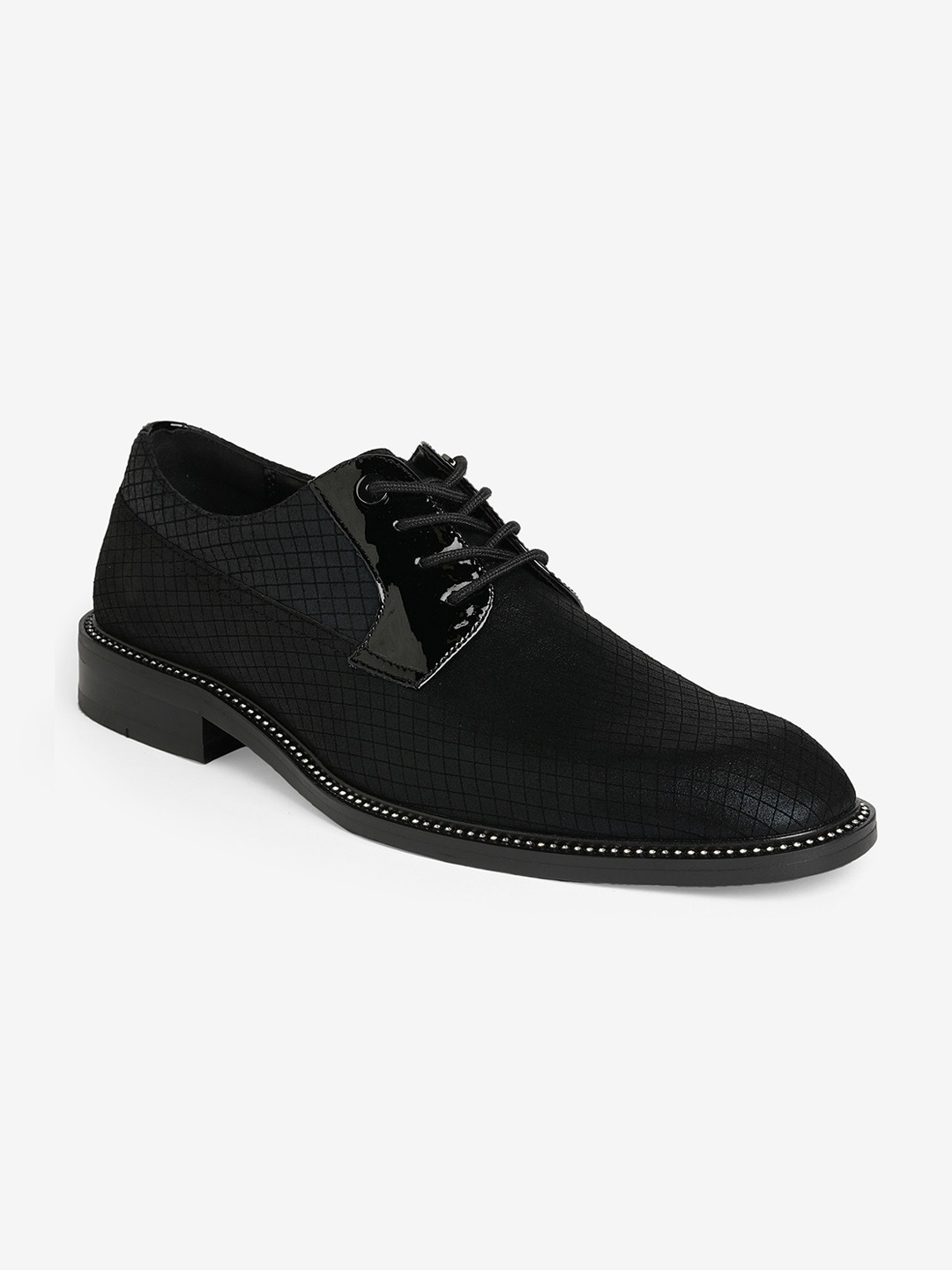 

ALDO Men Perforations Leather Derbys, Black