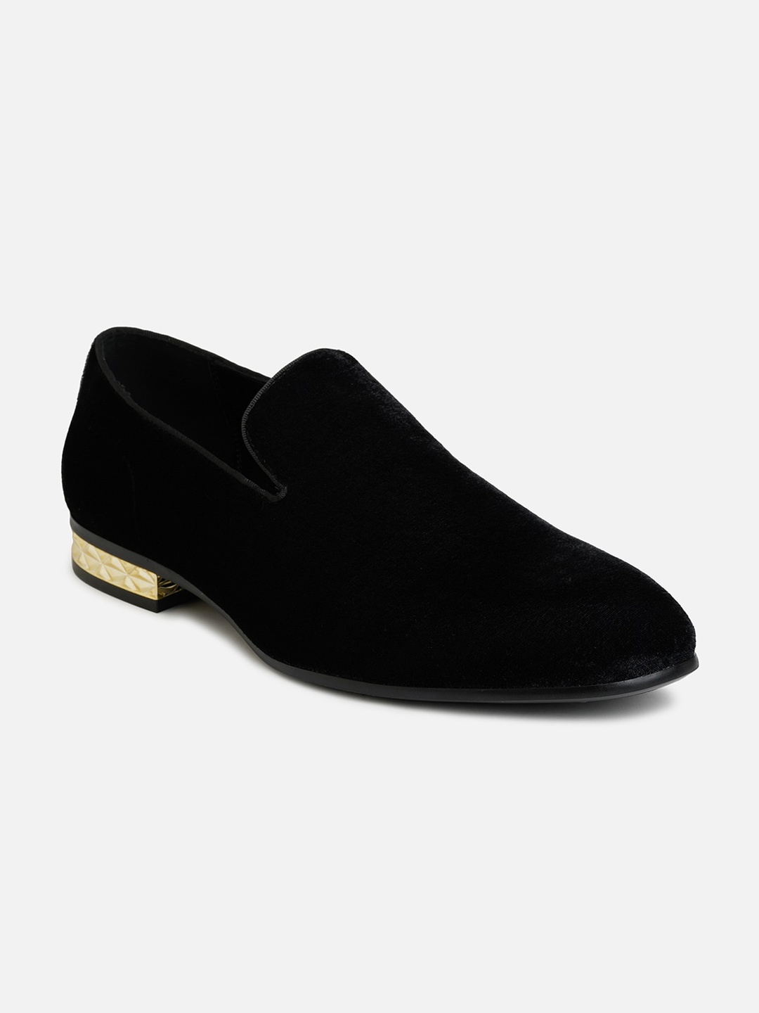 

ALDO Men Round Toe Leather Loafers, Black