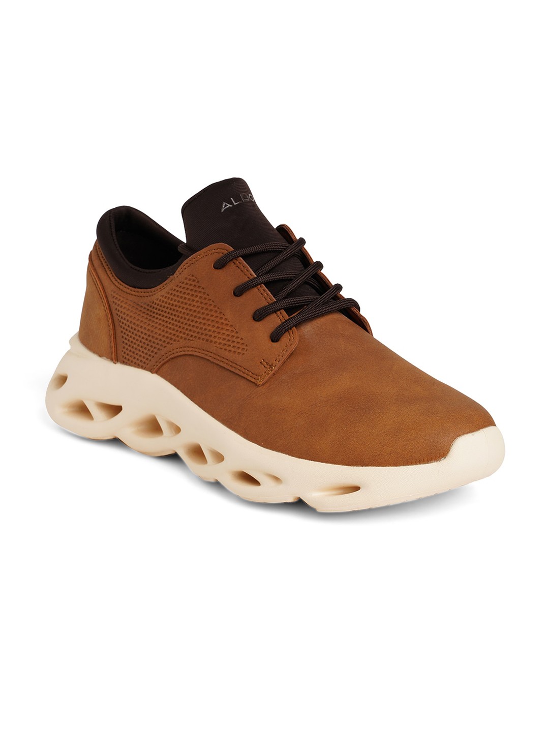 

ALDO Men Textured Contrast Sole Sneakers, Brown