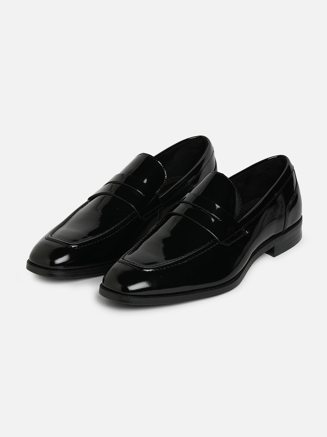 

ALDO Men Leather Slip-On Loafers, Black