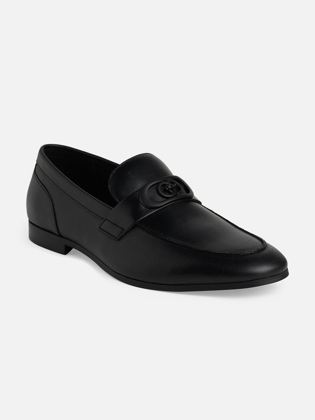 

ALDO Men Leather Slip-On Loafers, Black