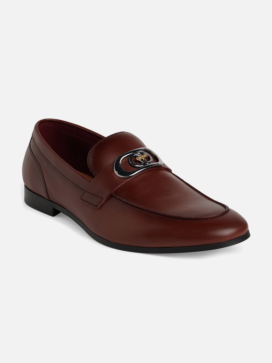 

ALDO Men Leather Horsebit Loafers, Brown