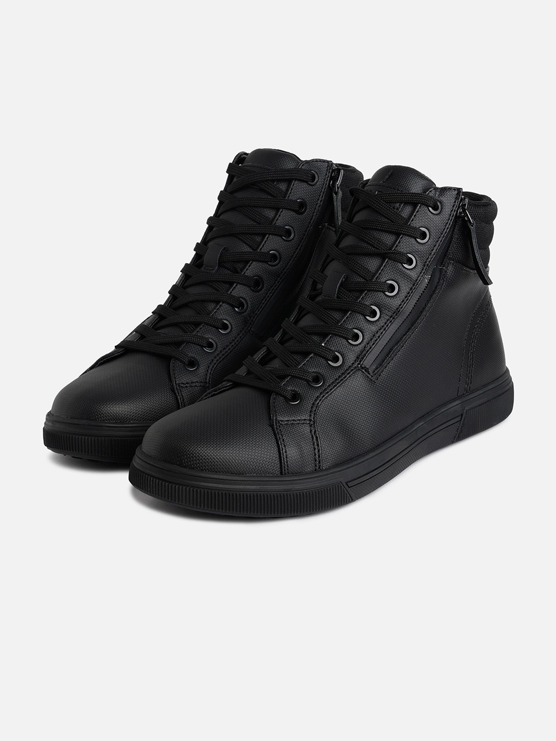 

ALDO Men Mid-Top Zip Sneakers, Black